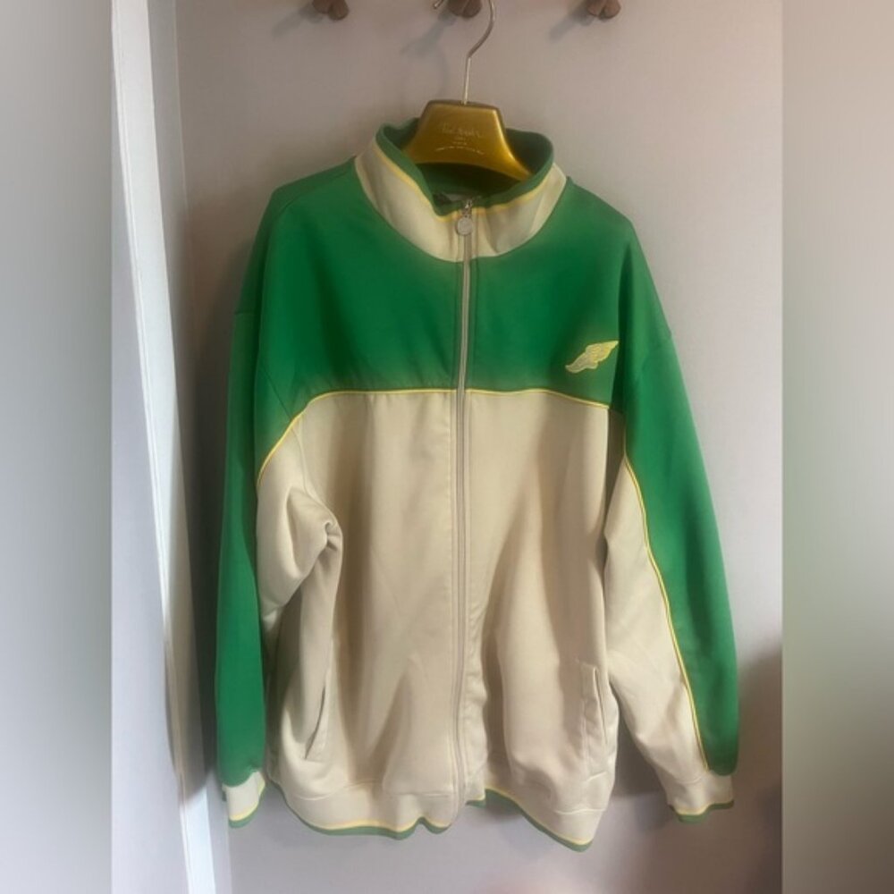 Vintage 90s Nike Pegasus Jacket Mens XL Green Wing Foot Track Athletic RARE XXL
